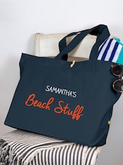 Personalised Canvas Beach Bag by Jonnys Sister - Image 2 of 3