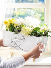 Personalised Wedding White Planter by Jonnys Sister - Image 2 of 4