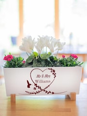 Personalised Wedding White Planter by Jonnys Sister - Image 3 of 4