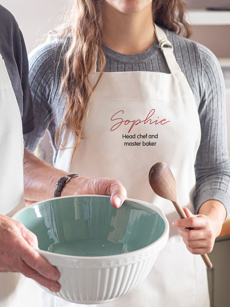 Personalised Couples Matching 100% Cotton Apron by Jonnys Sister - Image 2 of 5