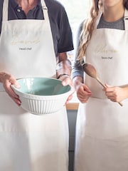 Personalised Couples Matching 100% Cotton Apron by Jonnys Sister - Image 4 of 5