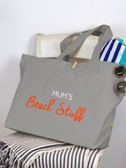 Personalised Canvas Beach Bag by Jonnys Sister - Image 1 of 3