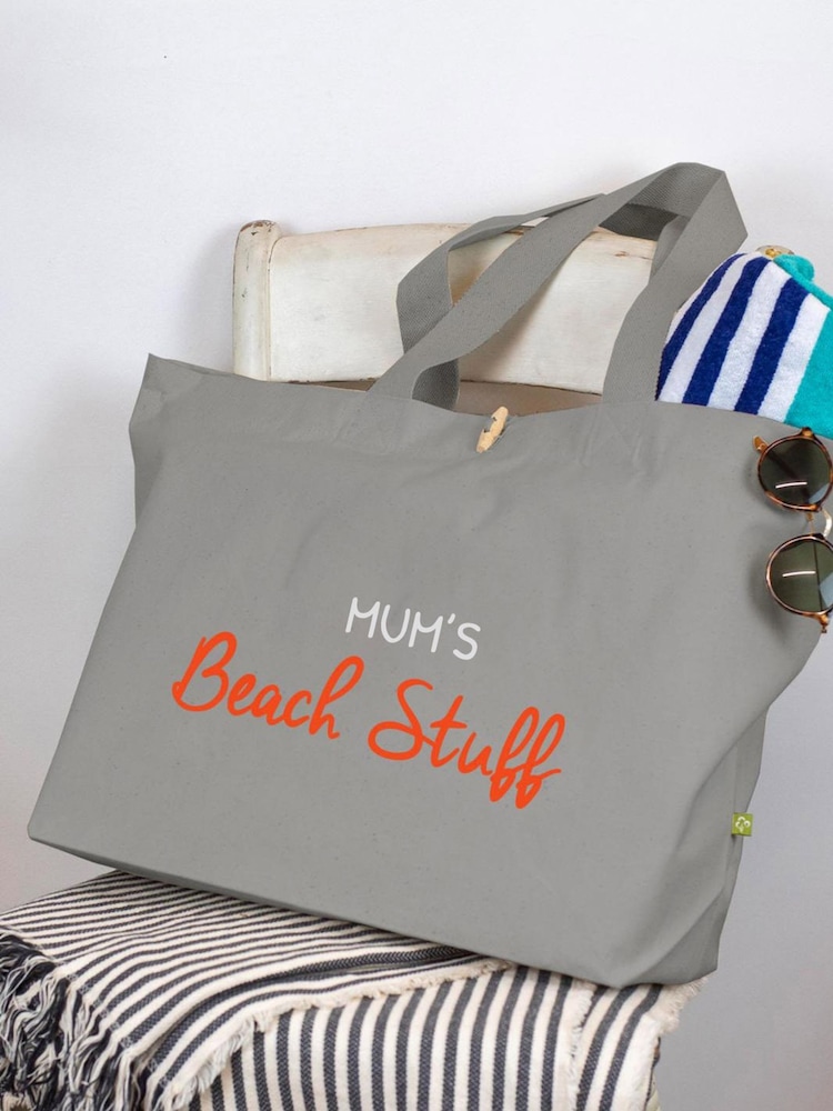 Personalised Canvas Beach Bag by Jonnys Sister - Image 1 of 3