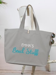 Personalised Canvas Beach Bag by Jonnys Sister - Image 2 of 3