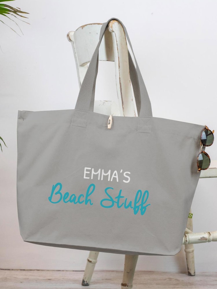 Personalised Canvas Beach Bag by Jonnys Sister - Image 2 of 3