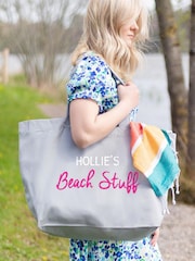 Personalised Canvas Beach Bag by Jonnys Sister - Image 3 of 3