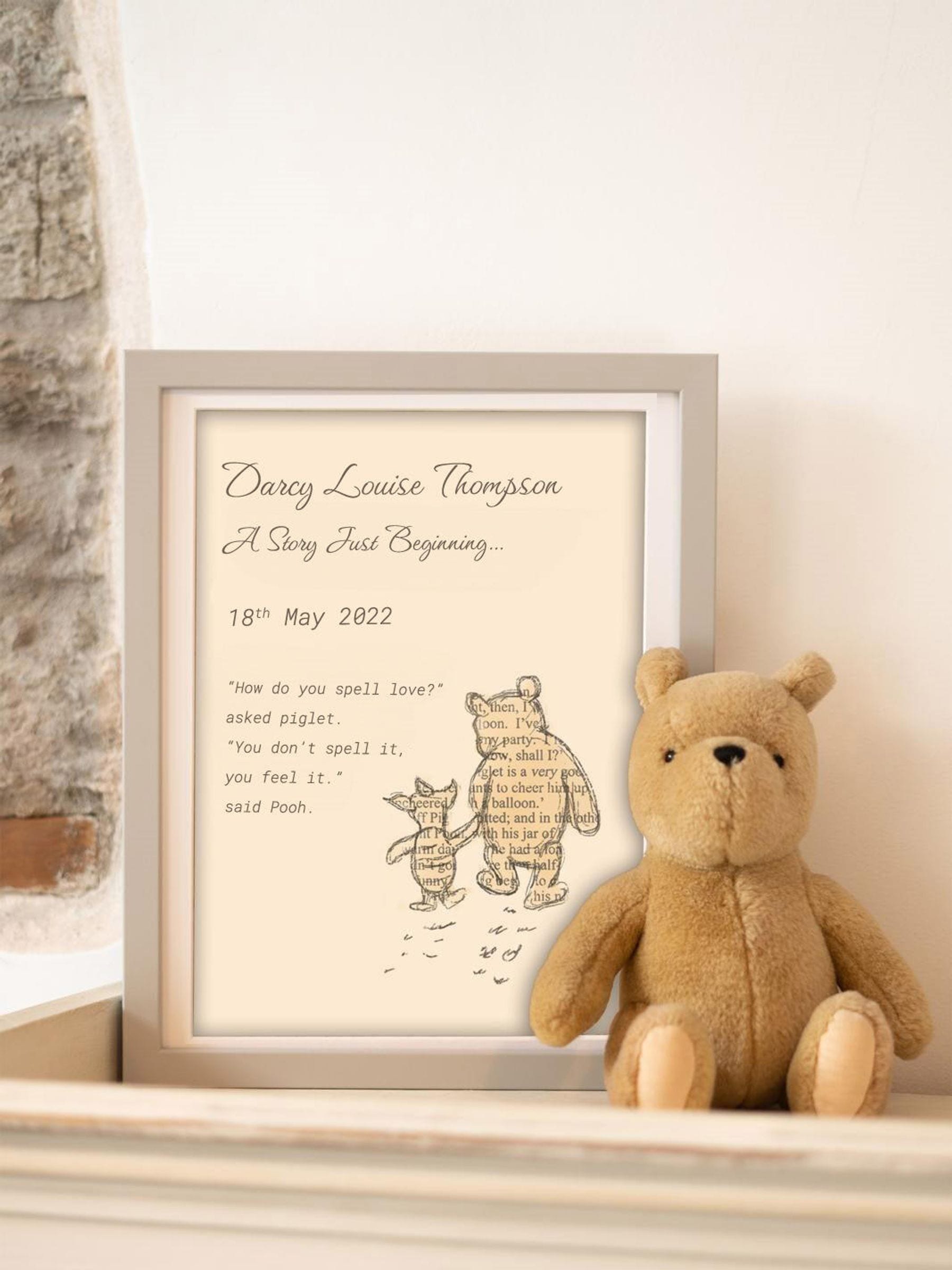 Winnie the pooh personalised baby gifts hot sale