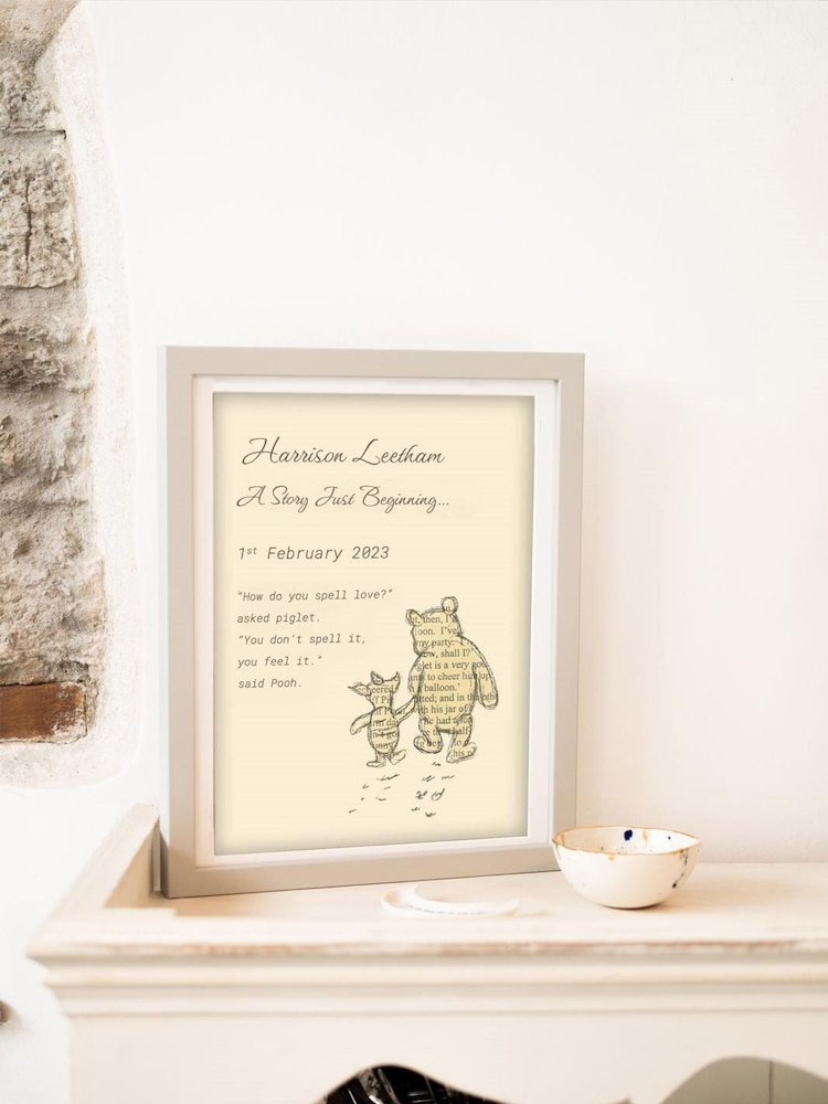 Personalised Winnie The Pooh Picture Frame Nursery Print by Jonnys Sister - Image 3 of 3