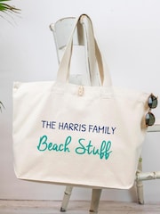 Personalised Canvas Beach Bag by Jonnys Sister - Image 3 of 3