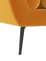 Barker and Stonehouse Mustard Yellow Boone Velvet 3 Seater Sofa - Image 5 of 5