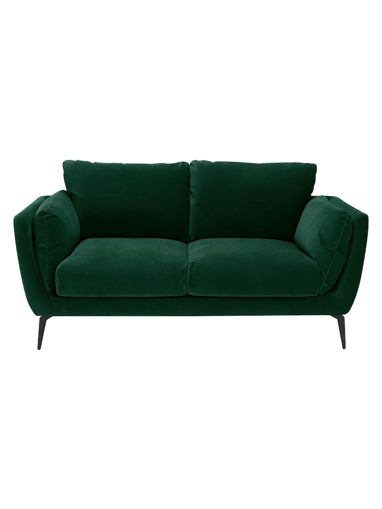 Barker and Stonehouse Green Boone Velvet 2 Seater Sofa - Image 2 of 5