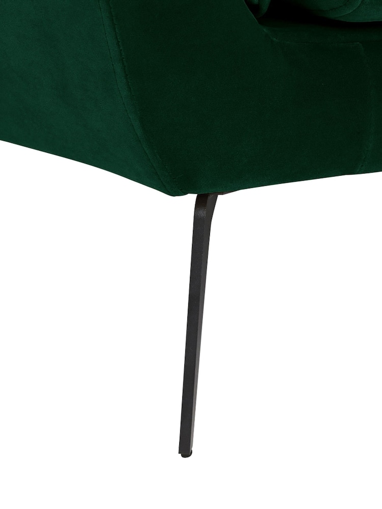 Barker and Stonehouse Green Boone Velvet 2 Seater Sofa - Image 5 of 5