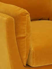 Barker and Stonehouse Mustard Yellow Boone Velvet 2 Seater Sofa - Image 4 of 5