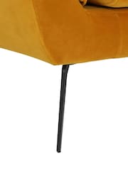 Barker and Stonehouse Mustard Yellow Boone Velvet 2 Seater Sofa - Image 5 of 5