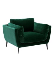 Barker and Stonehouse Green Boone Velvet Chair - Image 2 of 2