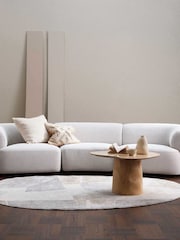 Barker and Stonehouse Neutral Curved 3 Seater Sofa - Image 1 of 7