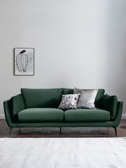 Barker and Stonehouse Green Boone Velvet 3 Seater Sofa - Image 1 of 5