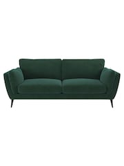 Barker and Stonehouse Green Boone Velvet 3 Seater Sofa - Image 2 of 5