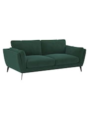 Barker and Stonehouse Green Boone Velvet 3 Seater Sofa - Image 3 of 5