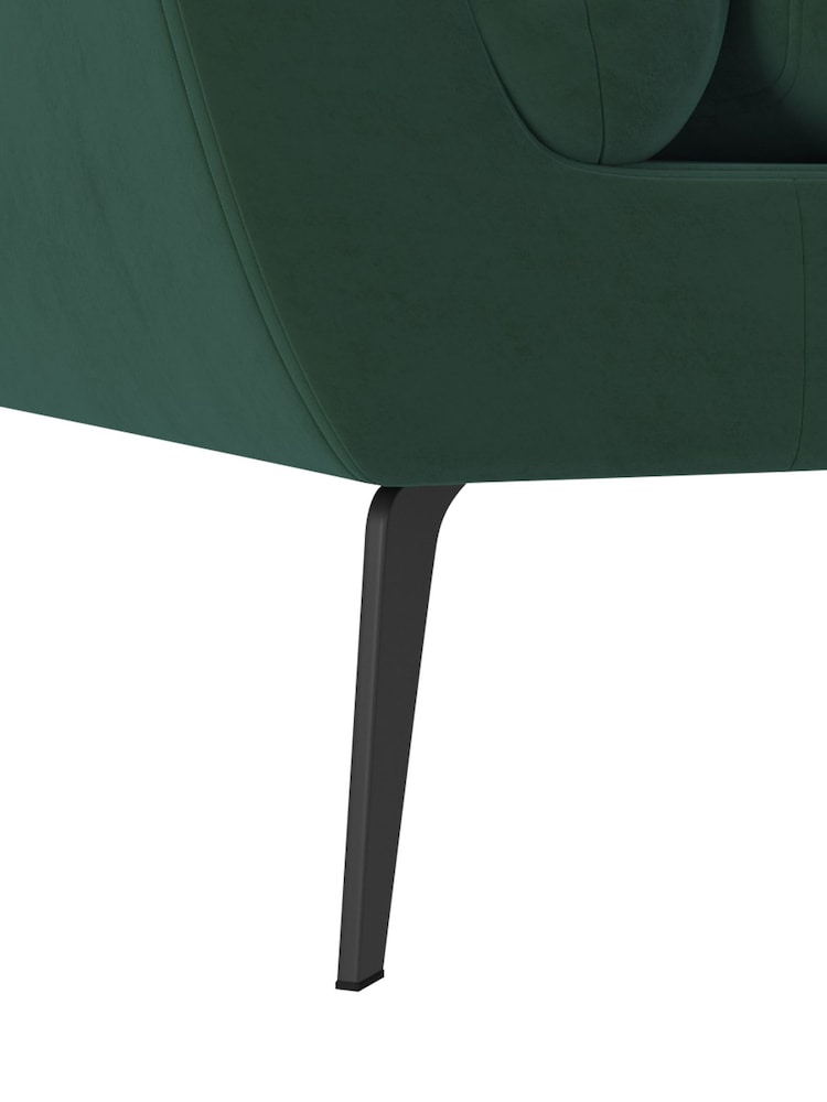 Barker and Stonehouse Green Boone Velvet 3 Seater Sofa - Image 5 of 5 Barker and Stonehouse Green Boone Velvet 3 Seater Sofa - Image 5 of 5