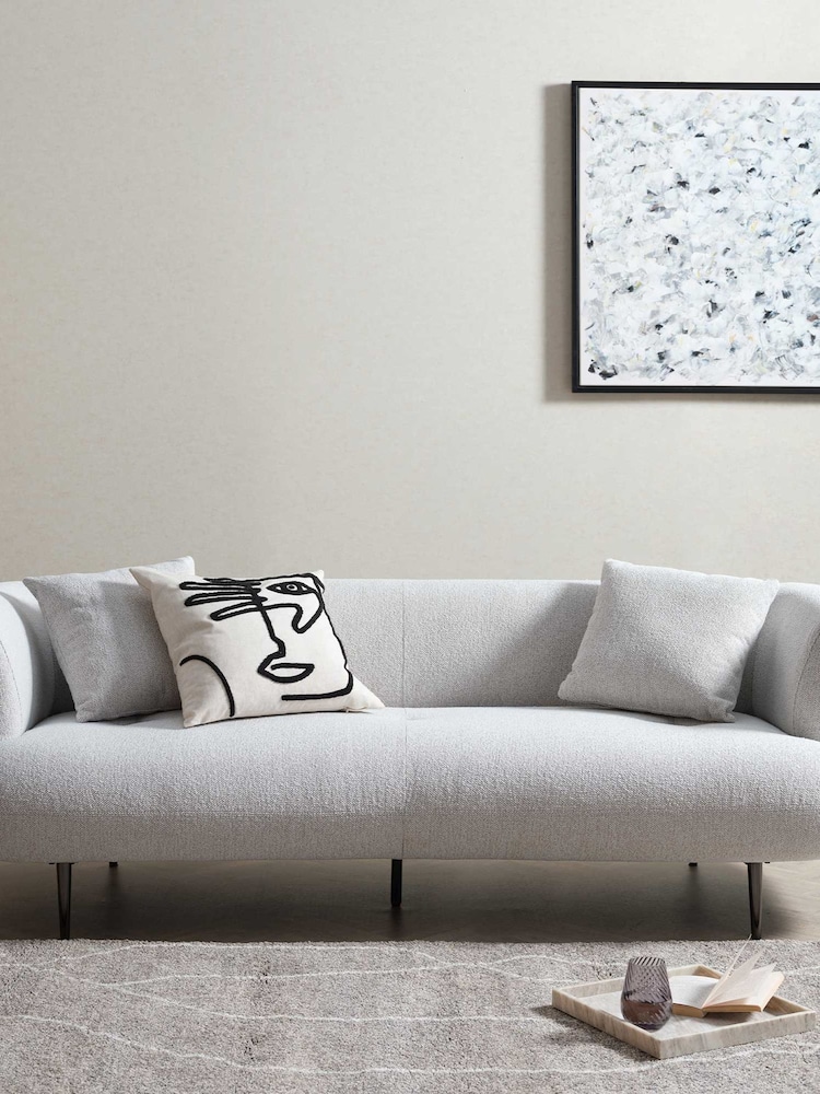 Barker and Stonehouse Neutral Romolo 3 Seater Sofa - Image 1 of 7 Barker and Stonehouse Neutral Romolo 3 Seater Sofa - Image 1 of 7