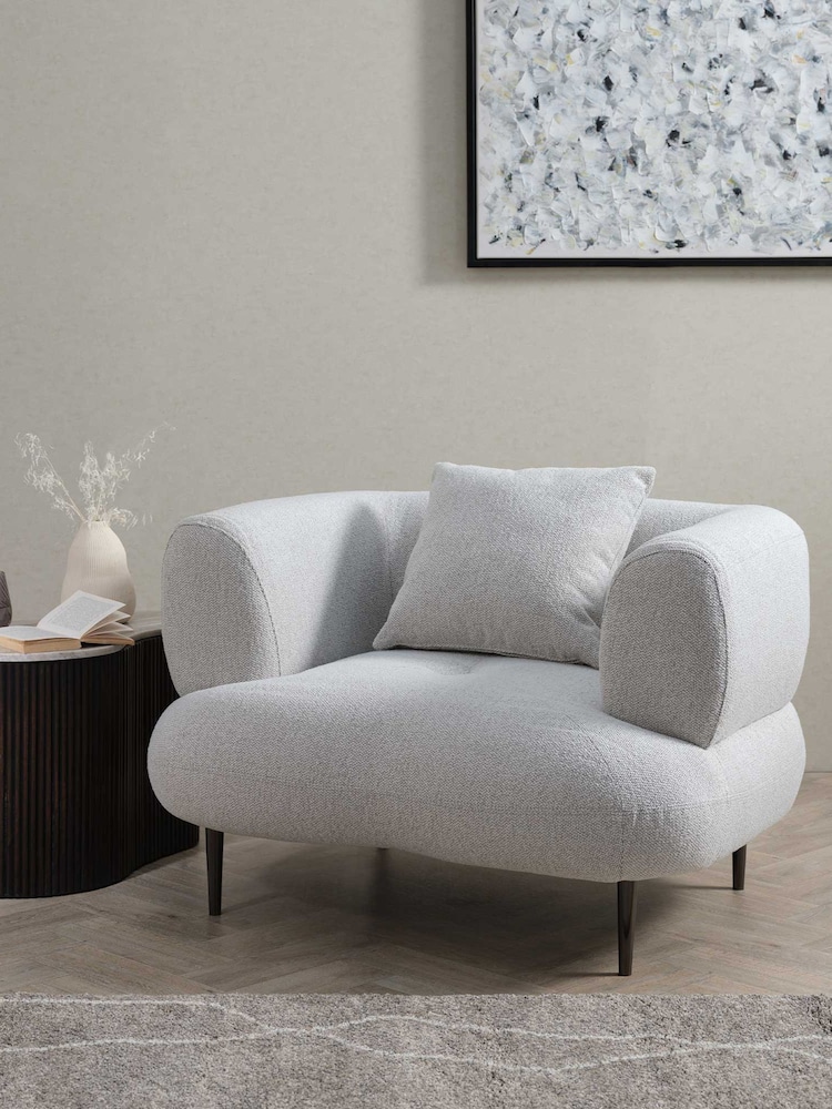 Barker and Stonehouse Neutral Romolo Armchair - Image 1 of 6