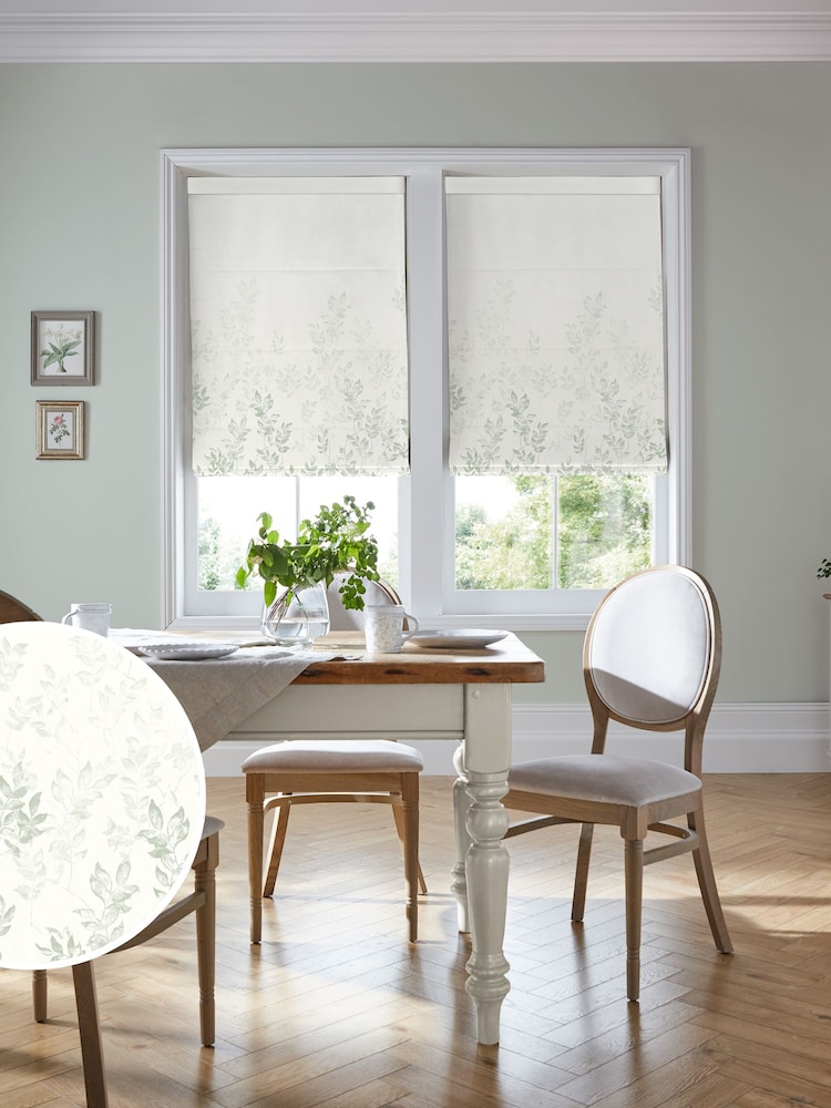 Laura Ashley Natural Lockwood Made to Measure 100% Cotton Roman Blind - Image 1 of 6