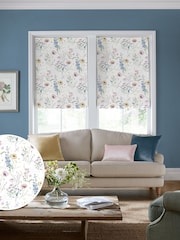 Laura Ashley Delphinium Blue Alford Meadow Made to Measure 100% Cotton Roman Blind - Image 1 of 6