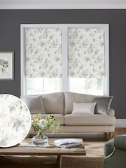 Laura Ashley Natural Fleetham Haze Made to Measure 100% Cotton Roman Blind - Image 1 of 6