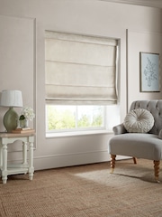 Laura Ashley Natural Middleton Velvet Made to Measure Roman Blind - Image 5 of 6