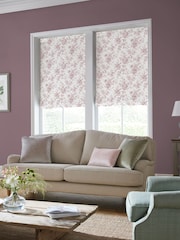 Laura Ashley Dark Blush Pink Walled Garden Made to Measure 100% Cotton Roman Blind - Image 5 of 6