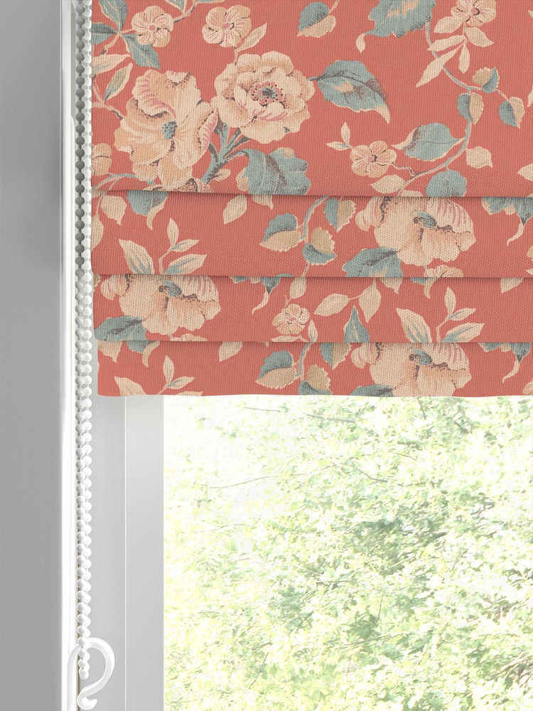 Laura Ashley Terracotta Orange Aylworth Trail Made to Measure 100% Cotton Roman Blind - Image 2 of 6