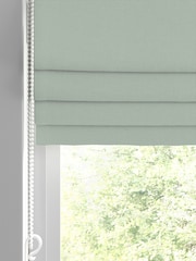Laura Ashley Sage Green Middleton Velvet Made to Measure Roman Blind - Image 2 of 6