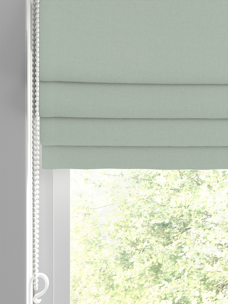 Laura Ashley Sage Green Middleton Velvet Made to Measure Roman Blind - Image 2 of 6