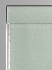 Laura Ashley Sage Green Middleton Velvet Made to Measure Roman Blind - Image 3 of 6