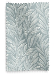 Laura Ashley Dark Duck Egg Blue Coulderton Leaves Made to Measure 100% Cotton Roman Blind - Image 6 of 6