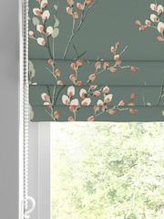 Laura Ashley Fern Green Pussy Willow Made to Measure 100% Cotton Roman Blind - Image 2 of 6