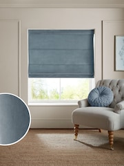 Laura Ashley Newport Blue Middleton Made to Measure Roman Blind - Image 1 of 6