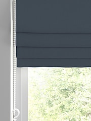 Laura Ashley Midnight Seaspray Blue Middleton Velvet Made to Measure Roman Blind - Image 2 of 6