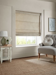 Laura Ashley Twine Cream Middleton Velvet Made to Measure Roman Blind - Image 5 of 6