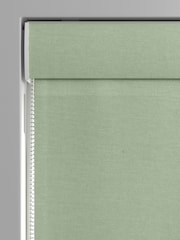 Laura Ashley Dark Sage Green Middleton Velvet Made to Measure Roman Blind - Image 3 of 6