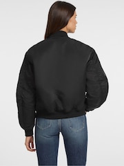 GUESS JEANS Black Bomber Jacket - Image 2 of 6