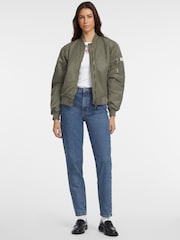 GUESS JEANS Khaki Green Bomber Jacket - Image 2 of 5