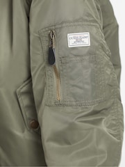 GUESS JEANS Khaki Green Bomber Jacket - Image 3 of 5