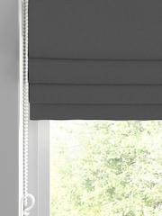 Laura Ashley Pale Charcoal Grey Middleton Velvet Made to Measure Roman Blind - Image 2 of 6