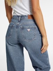 GUESS JEANS Medium Wash Blue Stretch Wide Leg Denim Jeans - Image 7 of 7