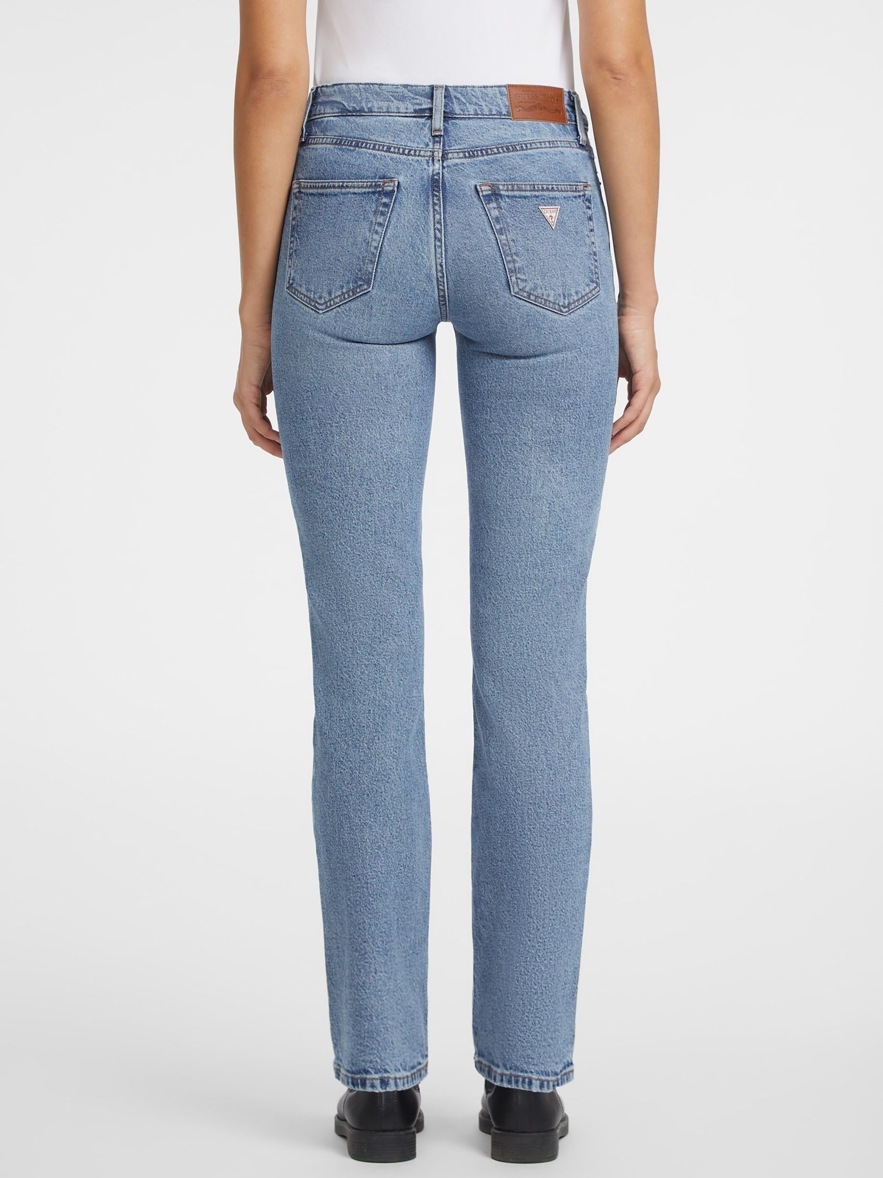 Buy GUESS JEANS Blue Mid Rise Straight Leg Jeans from Next USA