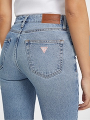GUESS JEANS Blue Mid Rise Straight Leg Jeans - Image 6 of 9