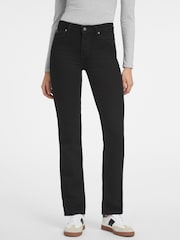 GUESS JEANS Black Mid Rise Straight Leg Jeans - Image 1 of 8