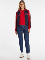 GUESS JEANS Navy/Red Varsity Logo Zip-Up Sweatshirt - Image 6 of 7